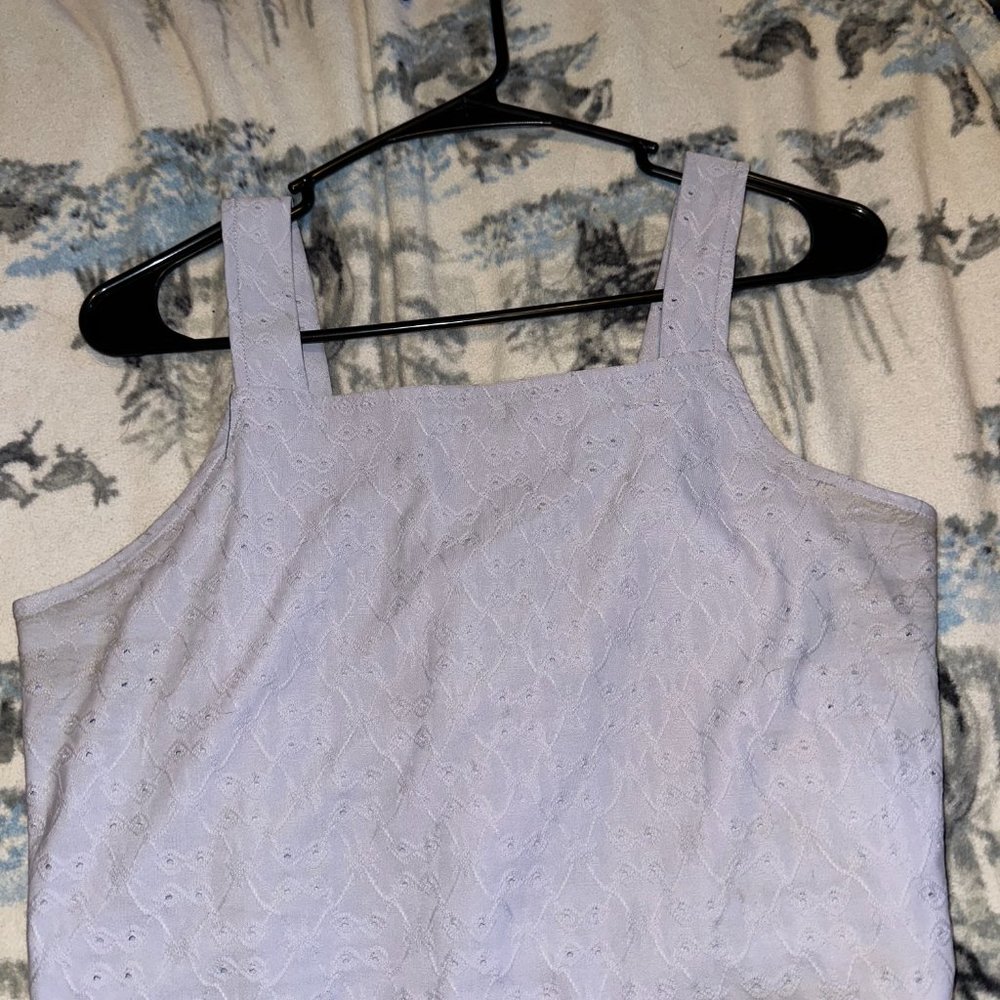 Baby Blue Wallflower Crop top